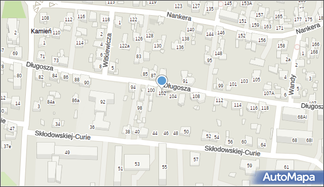 Piekary Śląskie, Długosza Jana, 102, mapa Piekary Śląskie
