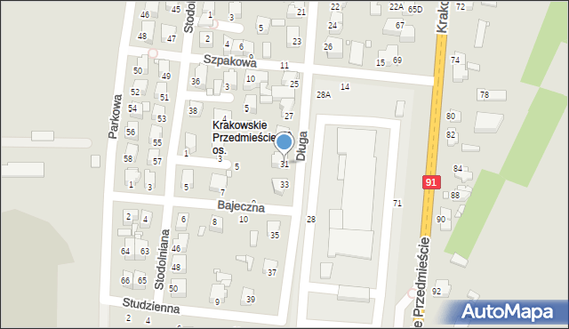 Piotrków Trybunalski, Długa, 31, mapa Piotrków Trybunalski