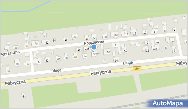 Pobiedziska, Długa, 22, mapa Pobiedziska