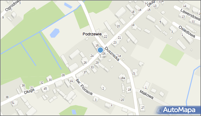 Podrzewie, Długa, 27, mapa Podrzewie