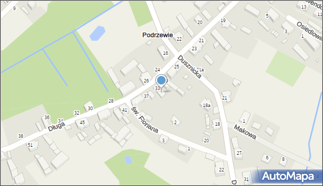 Podrzewie, Długa, 35, mapa Podrzewie