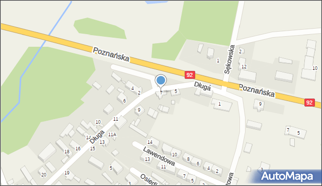 Podrzewie, Długa, 7, mapa Podrzewie