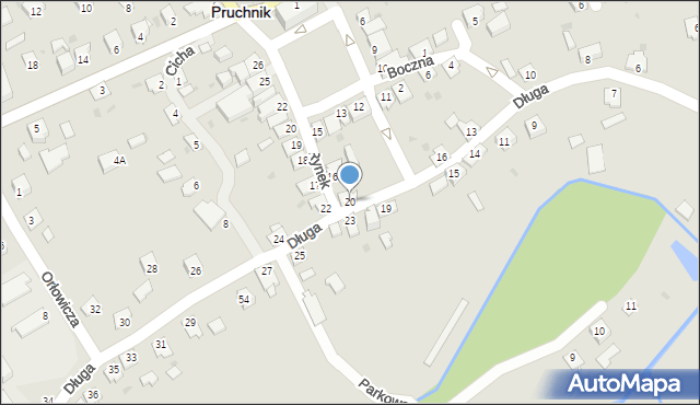 Pruchnik, Długa, 20, mapa Pruchnik