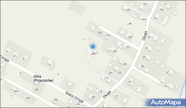 Przeciszów, Długa, 166, mapa Przeciszów