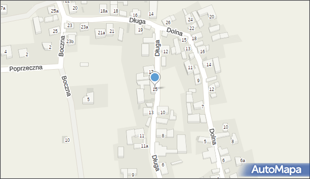 Przedmoście, Długa, 15, mapa Przedmoście