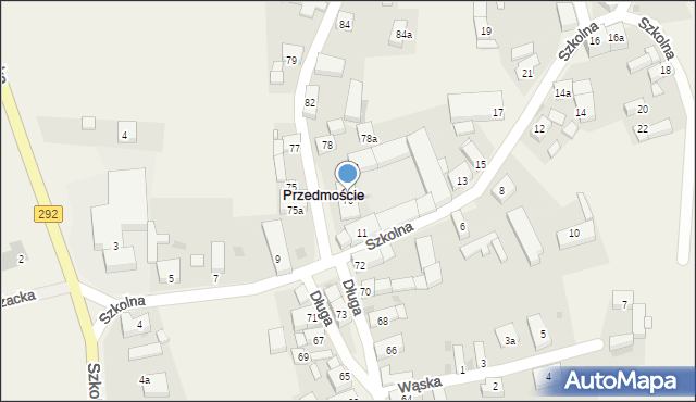 Przedmoście, Długa, 76, mapa Przedmoście