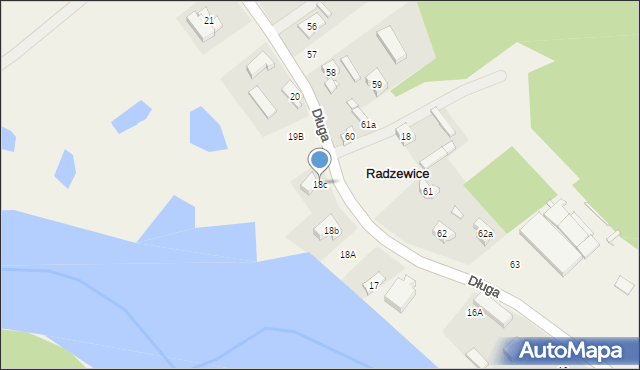 Radzewice, Długa, 18c, mapa Radzewice