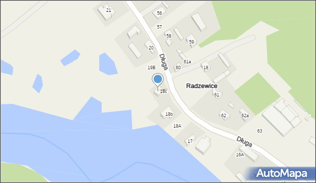 Radzewice, Długa, 19, mapa Radzewice