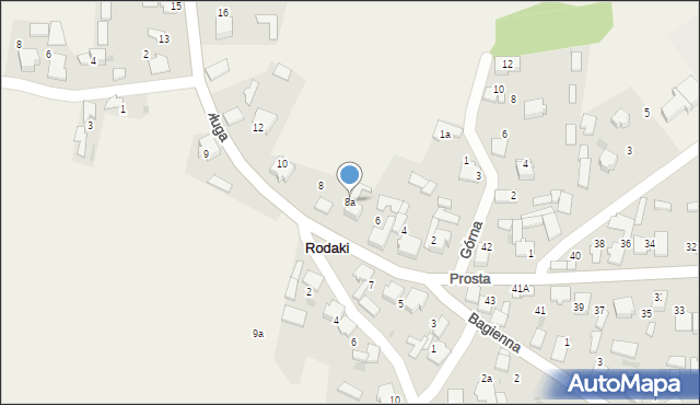 Rodaki, Długa, 8a, mapa Rodaki