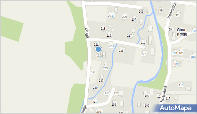 Rogi, Długa, 231, mapa Rogi