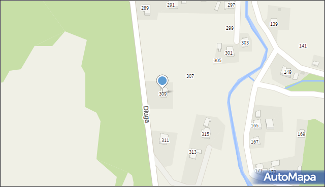 Rogi, Długa, 309, mapa Rogi