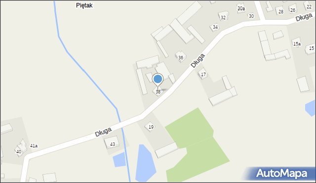 Rogienice Wielkie, Długa, 38, mapa Rogienice Wielkie