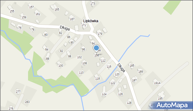 Równe, Długa, 106, mapa Równe