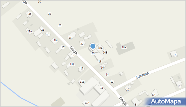 Rybno, Długa, 20, mapa Rybno