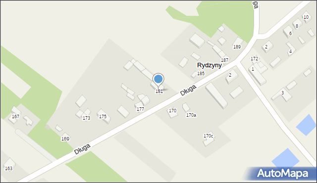 Rydzyny, Długa, 181, mapa Rydzyny