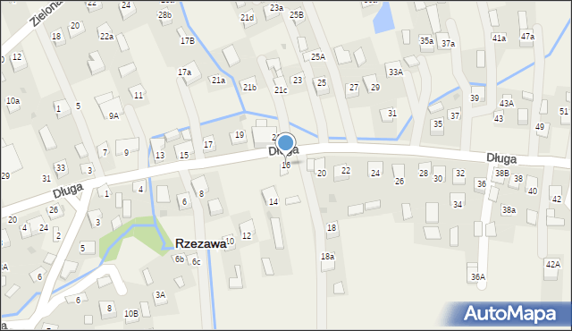 Rzezawa, Długa, 16, mapa Rzezawa