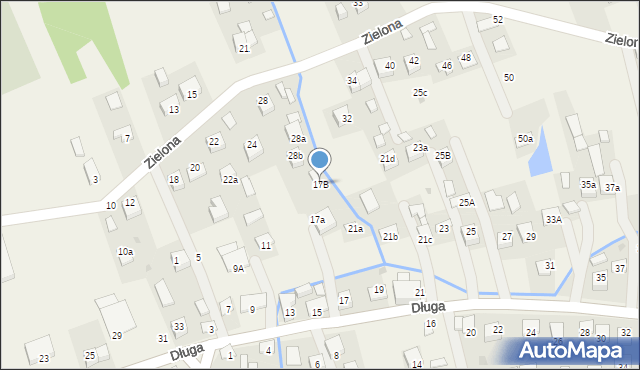 Rzezawa, Długa, 17B, mapa Rzezawa