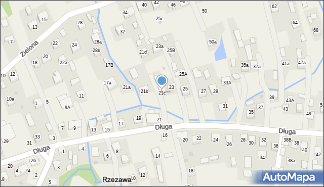 Rzezawa, Długa, 21c, mapa Rzezawa