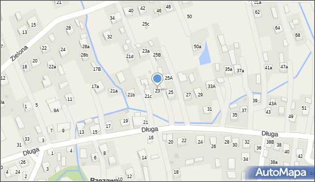 Rzezawa, Długa, 23, mapa Rzezawa