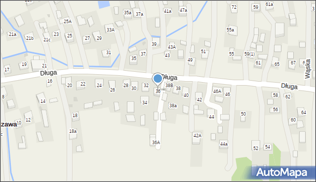 Rzezawa, Długa, 36, mapa Rzezawa