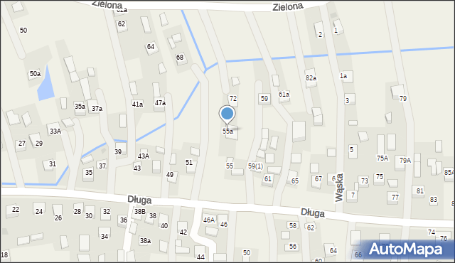 Rzezawa, Długa, 55a, mapa Rzezawa