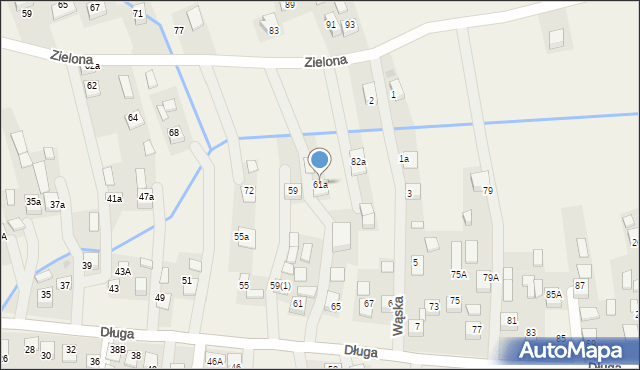 Rzezawa, Długa, 61a, mapa Rzezawa