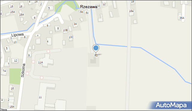 Rzezawa, Długa, 6D, mapa Rzezawa