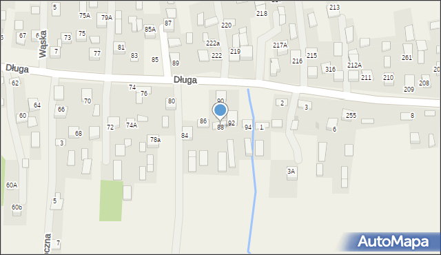 Rzezawa, Długa, 88, mapa Rzezawa