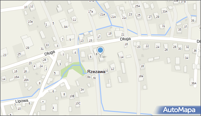 Rzezawa, Długa, 8A, mapa Rzezawa
