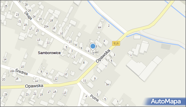 Samborowice, Długa, 2, mapa Samborowice