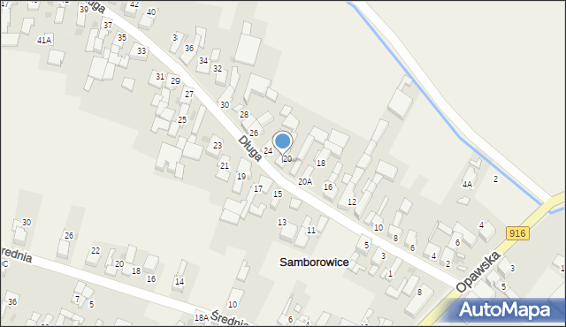Samborowice, Długa, 22, mapa Samborowice