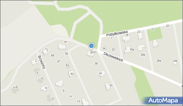 Serock, Dłużewskich, 37, mapa Serock