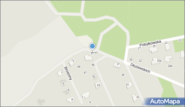 Serock, Dłużewskich, 57, mapa Serock