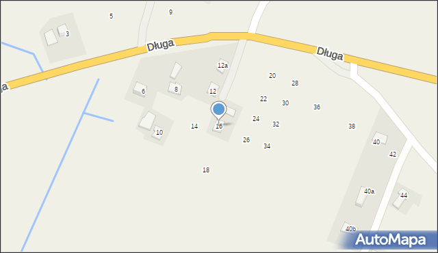 Sieniawa, Długa, 16, mapa Sieniawa