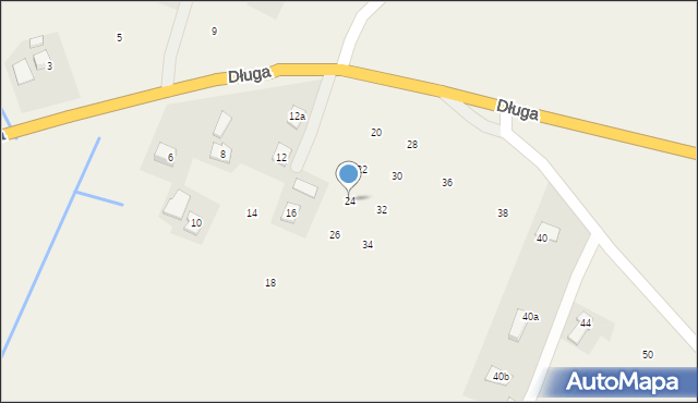 Sieniawa, Długa, 24, mapa Sieniawa