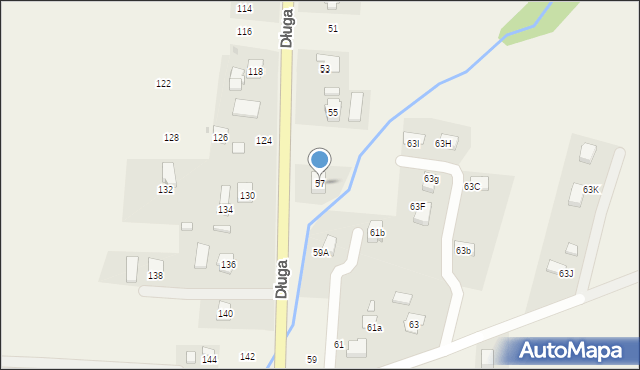 Sieniawa, Długa, 57, mapa Sieniawa