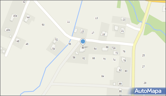 Sieniawa, Długa, 60, mapa Sieniawa