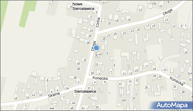 Sierosławice, Długa, 31, mapa Sierosławice