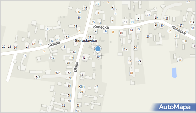 Sierosławice, Długa, 39, mapa Sierosławice