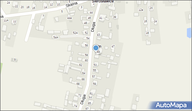 Sierosławice, Długa, 51, mapa Sierosławice