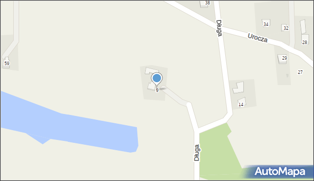 Simoradz, Długa, 9, mapa Simoradz