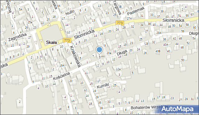 Skała, Długa, 3, mapa Skała