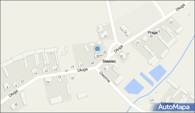 Sławiec, Długa, 19, mapa Sławiec
