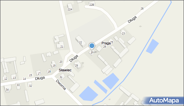 Sławiec, Długa, 27, mapa Sławiec