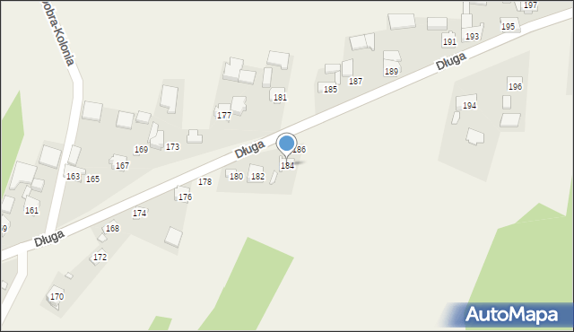 Sławniów, Długa, 184, mapa Sławniów