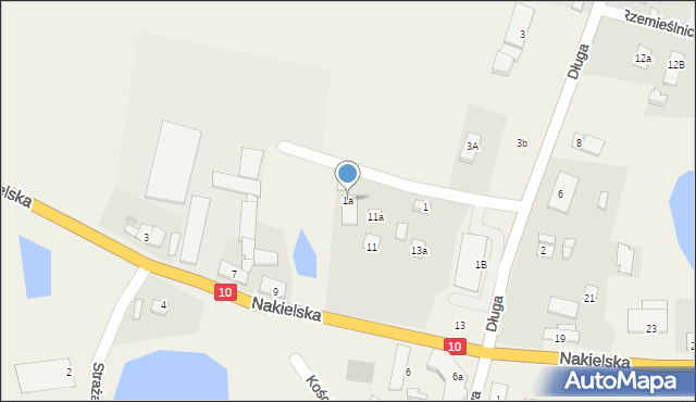 Ślesin, Długa, 1a, mapa Ślesin