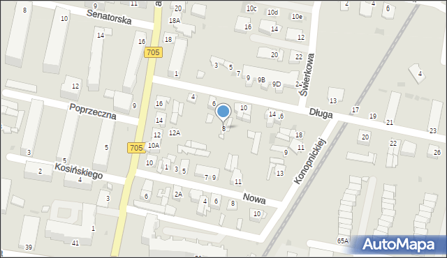 Sochaczew, Długa, 8, mapa Sochaczew