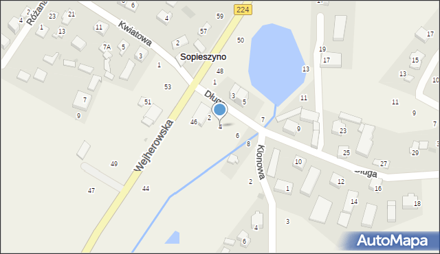 Sopieszyno, Długa, 4, mapa Sopieszyno