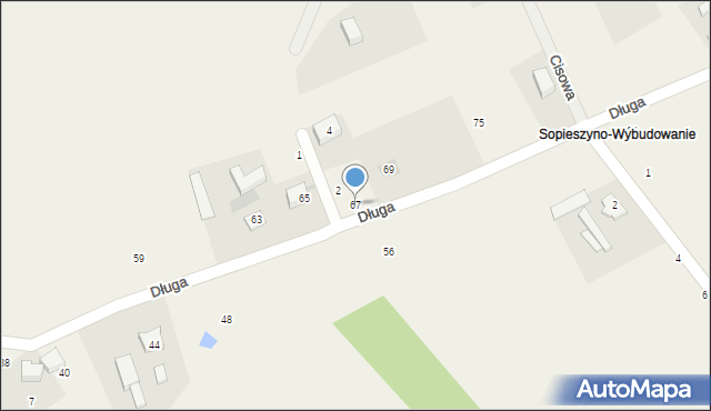 Sopieszyno, Długa, 67, mapa Sopieszyno