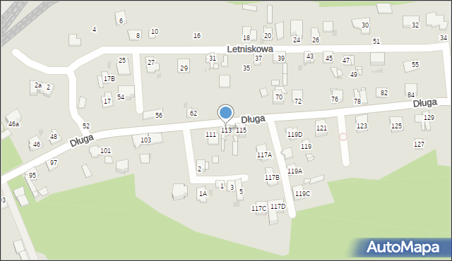 Sosnowiec, Długa, 113, mapa Sosnowca